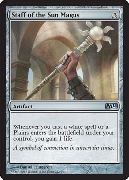 Staff of the Sun Magus (Magic 2014 Core Set) Light Play