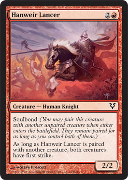 Hanweir Lancer (Avacyn Restored) Light Play Foil