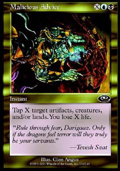 Malicious Advice (Planeshift) Light Play
