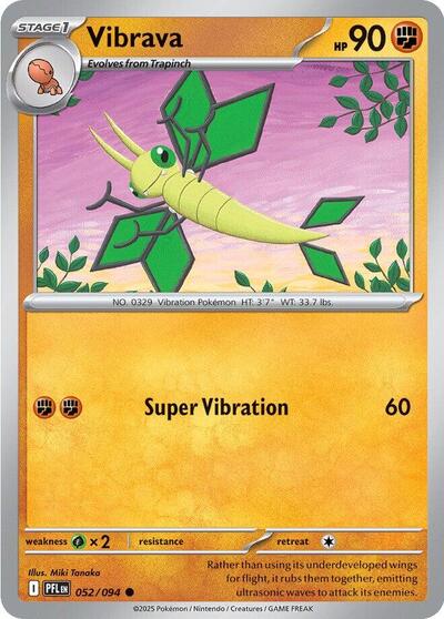 Vibrava (ME02: Phantasmal Flames) Light Play Reverse Holofoil