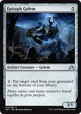 Epitaph Golem (Shadows Over Innistrad) Light Play