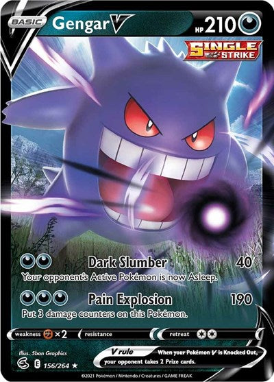 Gengar V (SWSH08: Fusion Strike) Light Play Holofoil