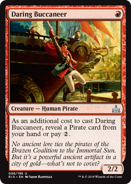 Daring Buccaneer (Rivals of Ixalan) Light Play Foil