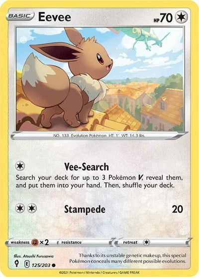 Eevee (SWSH07: Evolving Skies) Light Play