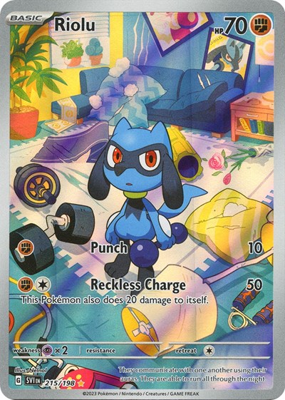 Riolu - 215 (Scarlet and Violet: Base Set) Medium Play Holofoil
