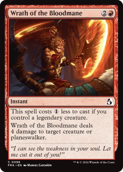 Wrath of the Bloodmane (Reality Fracture) Light Play Foil
