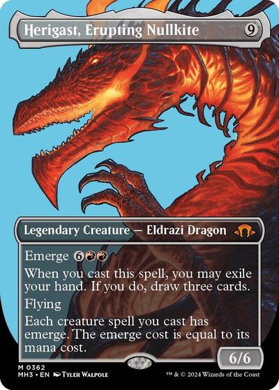 Herigast, Erupting Nullkite (Borderless) (Modern Horizons 3) Light Play