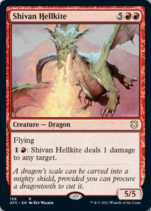 Shivan Hellkite (Commander 2021 Forgotten Realms) Medium Play