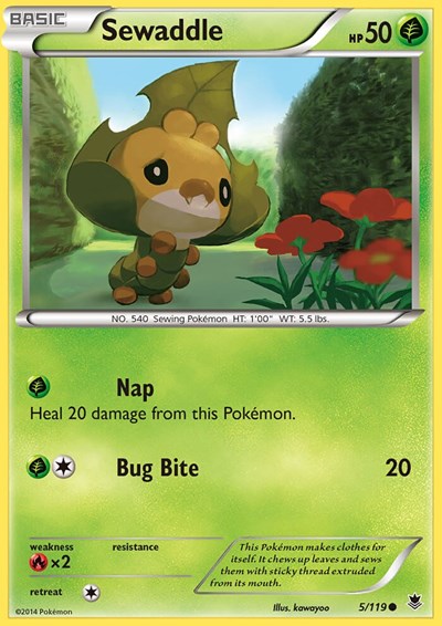 Sewaddle (XY - Phantom Forces) Damaged / Poor
