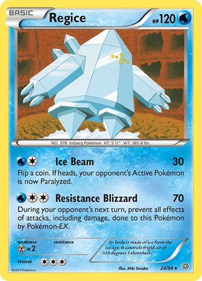 Regice (XY - Ancient Origins) Light Play Reverse Holofoil