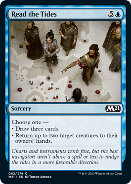 Read the Tides (Magic 2021 Core Set) Light Play