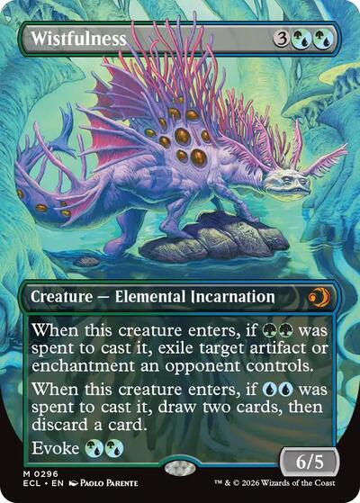 Wistfulness (Borderless) (Lorwyn Eclipsed) Light Play Foil