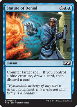 Statute of Denial (Magic 2015 Core Set) Light Play