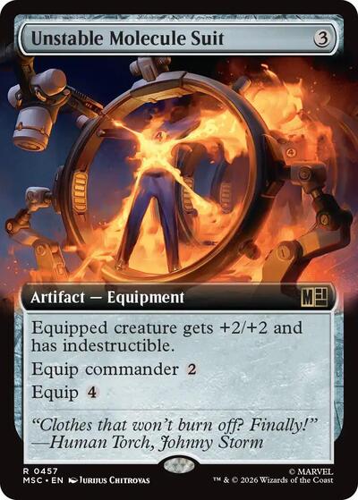 Unstable Molecule Suit (Extended Art) (Commander: Marvel Super Heroes) Light Play