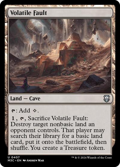 Volatile Fault (Ripple Foil) (Commander: Modern Horizons 3) Light Play Foil