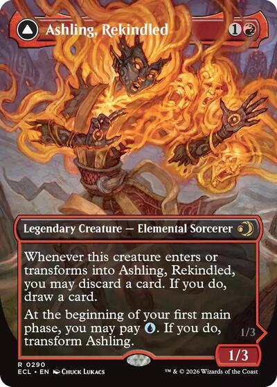 Ashling, Rekindled (Borderless) (Lorwyn Eclipsed) Light Play
