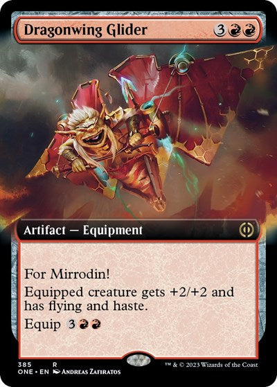 Dragonwing Glider (Extended Art) (Phyrexia: All Will Be One) Light Play