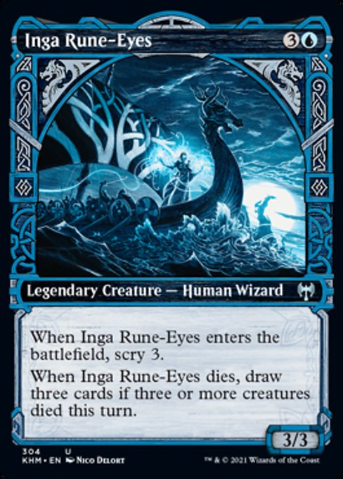 Inga Rune-Eyes (Showcase) (Kaldheim) Light Play
