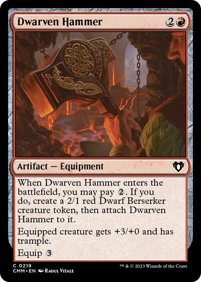 Dwarven Hammer (Commander Masters) Light Play