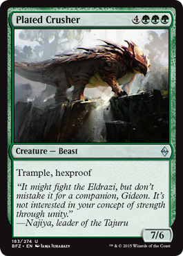Plated Crusher (Battle for Zendikar) Light Play