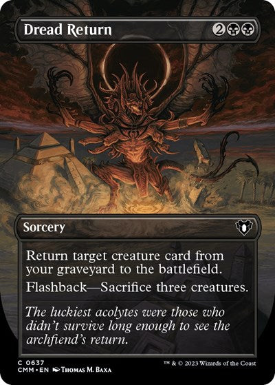 Dread Return (Borderless) (Commander Masters) Light Play