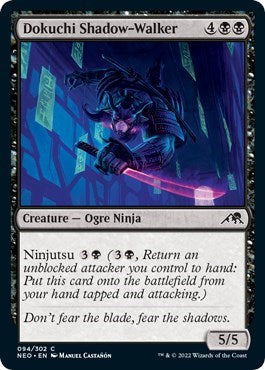 Dokuchi Shadow-Walker (Kamigawa: Neon Dynasty) Light Play Foil