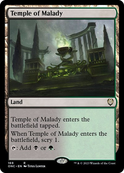 Temple of Malady (Commander: Phyrexia: All Will Be One) Light Play