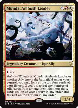 Munda, Ambush Leader (Battle for Zendikar) Heavy Play