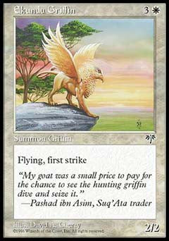 Ekundu Griffin (Mirage) Light Play