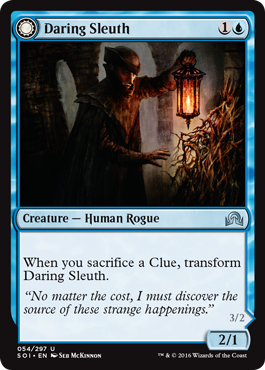 Daring Sleuth (Bearer of Overwhelming Truths) (Shadows Over Innistrad) Light Play