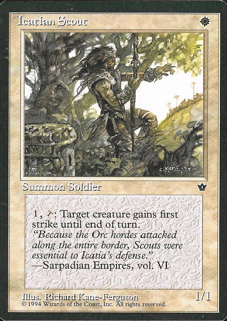Icatian Scout (Kane-Ferguson) (Fallen Empires) Light Play