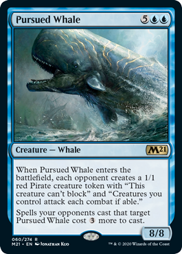 Pursued Whale (Magic 2021 Core Set) Light Play Foil