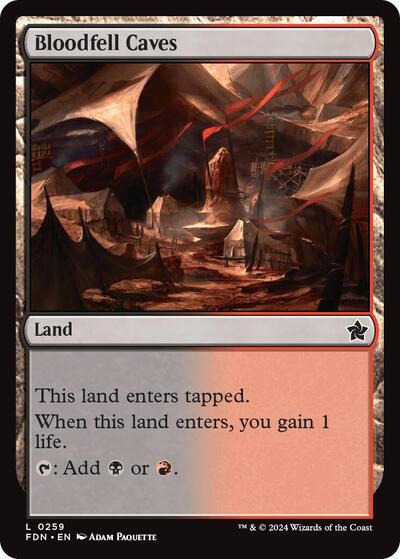 Bloodfell Caves (Foundations) Light Play Foil