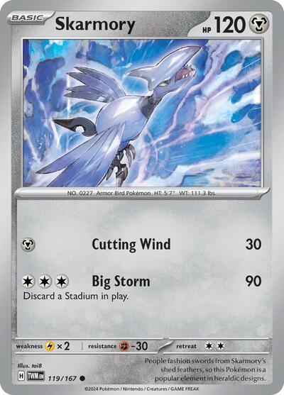 Skarmory (SV06: Twilight Masquerade) Light Play