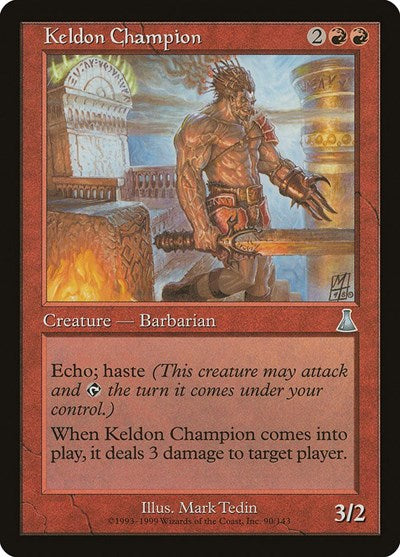 Keldon Champion (Urza's Destiny) Light Play