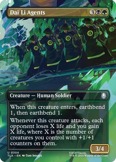 Dai Li Agents (Borderless) (Avatar: The Last Airbender) Light Play