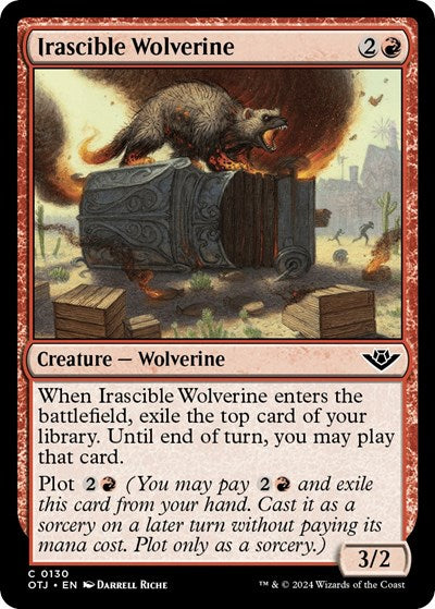 Irascible Wolverine (Outlaws of Thunder Junction) Light Play
