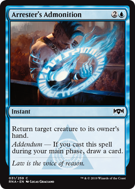 Arrester's Admonition (Ravnica Allegiance) Light Play