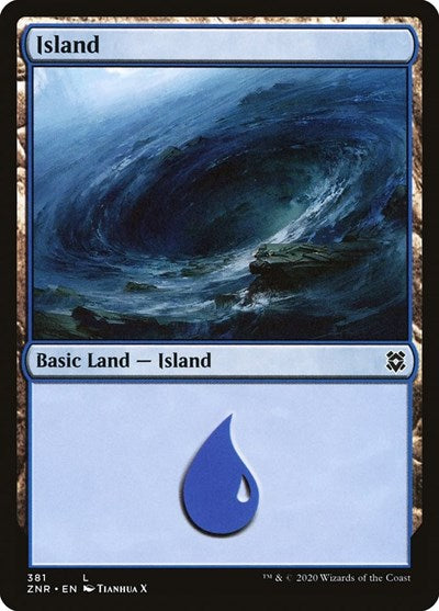 Island (Zendikar Rising) Light Play Foil