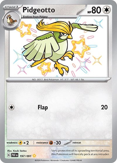 Pidgeotto (SV: Paldean Fates) Light Play Holofoil