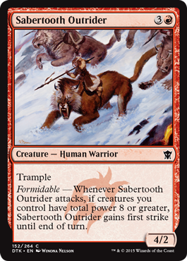 Sabertooth Outrider (Dragons of Tarkir) Light Play