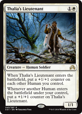 Thalia's Lieutenant (Shadows Over Innistrad) Light Play