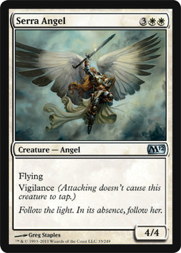 Serra Angel (Magic 2012 Core Set) Light Play
