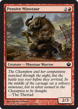 Pensive Minotaur (Journey into Nyx) Light Play Foil