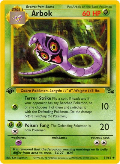 Arbok (Fossil) Heavy Play Unlimited