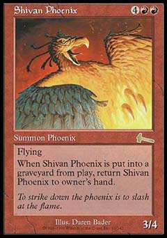 Shivan Phoenix (Urza's Legacy) Light Play