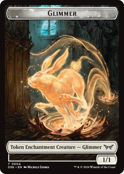 Glimmer Token (Duskmourn: House of Horror) Light Play