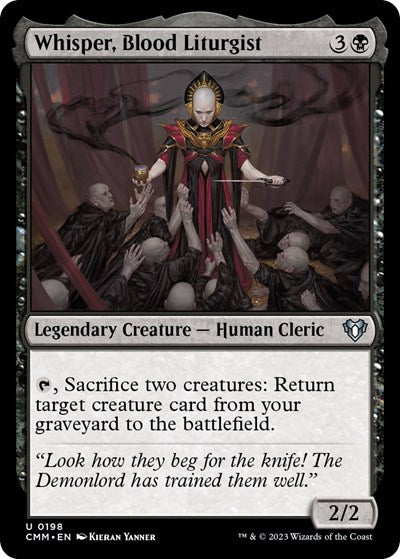 Whisper, Blood Liturgist (Commander Masters) Light Play
