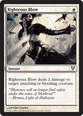 Righteous Blow (Avacyn Restored) Light Play