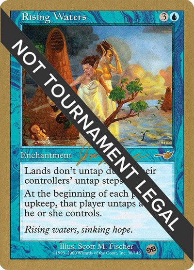 Rising Waters - 2000 Jon Finkel (NMS) (SB) (World Championship Decks) Heavy Play